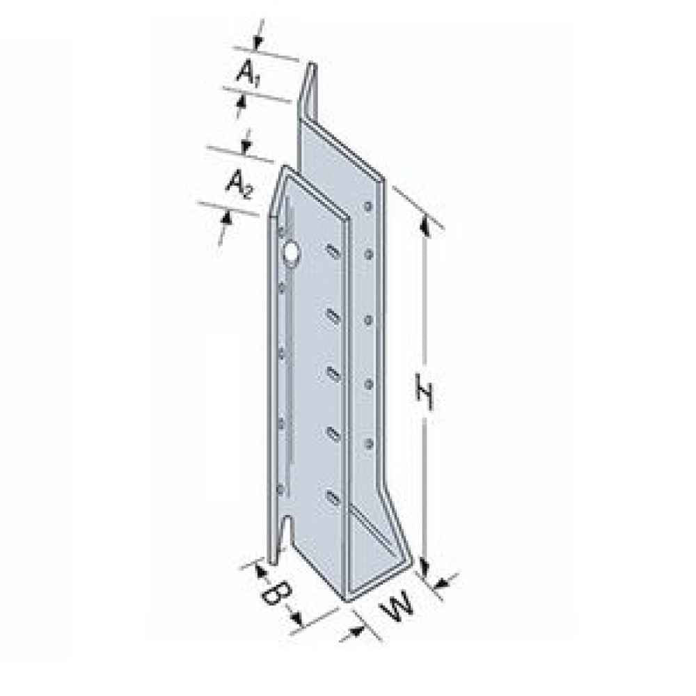 Simpson SUL210 Joist Hanger Skewed Left Galvanized image 4 of 4