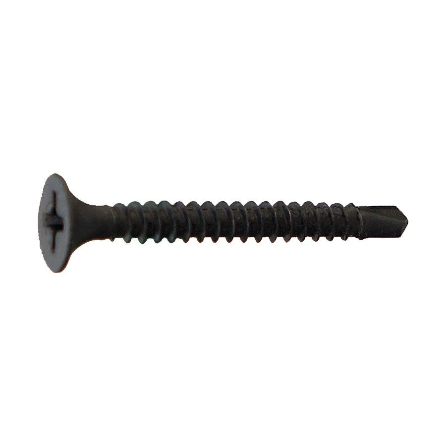 #8 x 3 inch SelfDrilling Drywall Screw Phillips Bugle Head Black Phosphate Pkg 2000