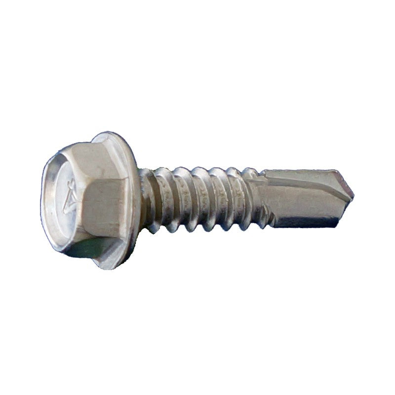 #12 x 34 inch SelfDrilling Metal Screw Hex Head 305 Stainless Pkg 5000