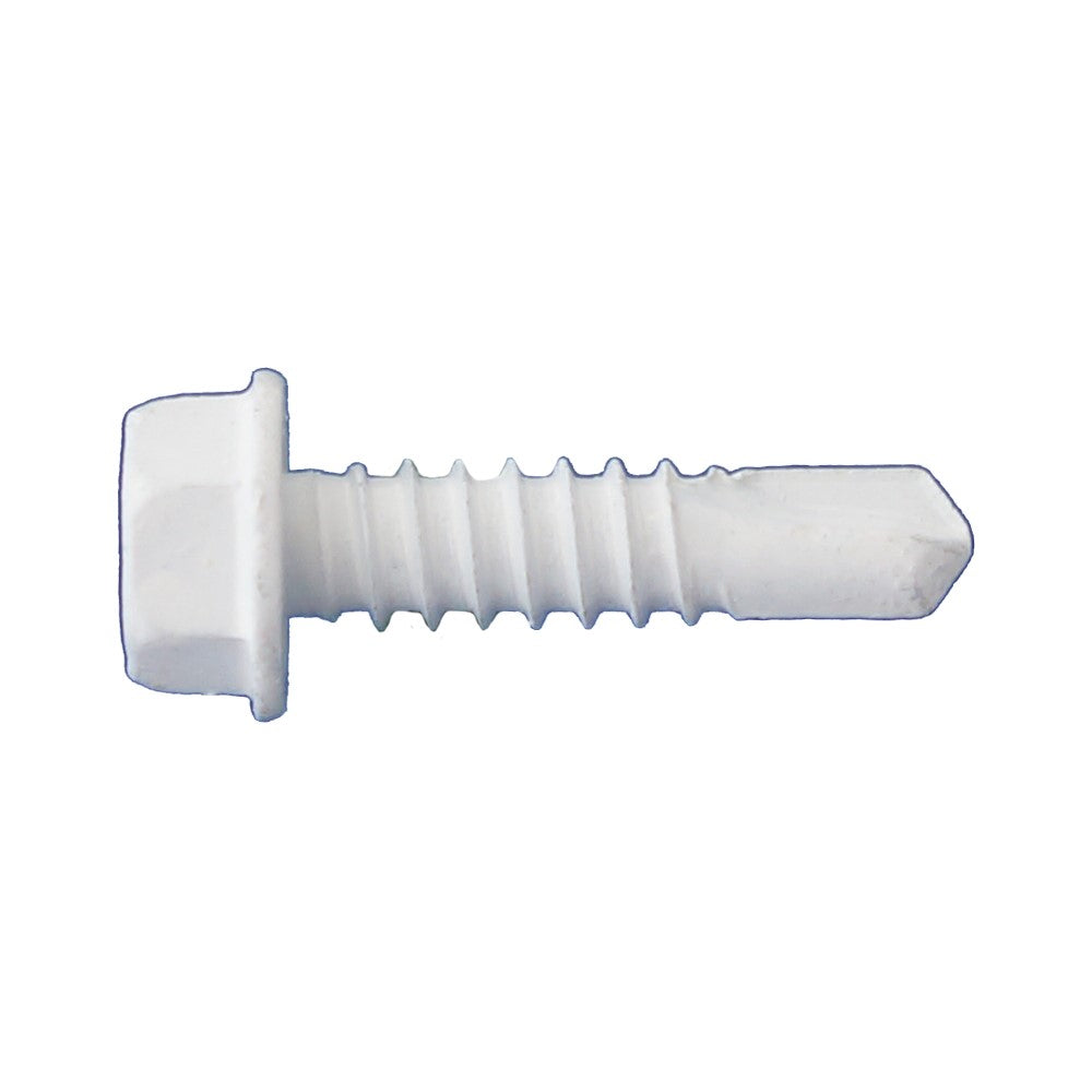 #12 x 34 inch SelfDrilling Metal Screw Hex Head White DaggerGuard Pkg 5000