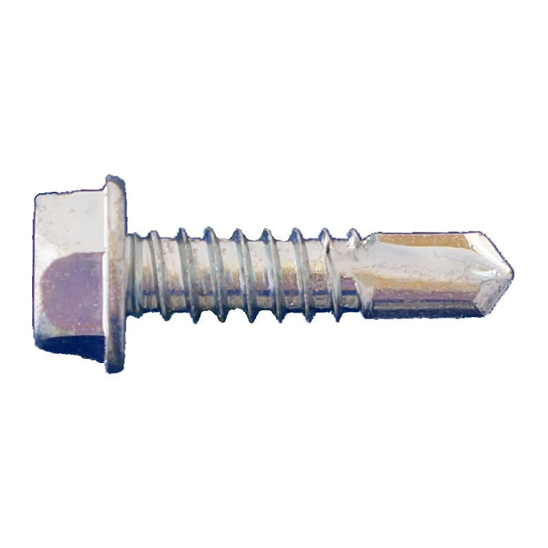 #14 x 8 inch SelfDrilling Metal Screw Hex Head Zinc Pkg 250