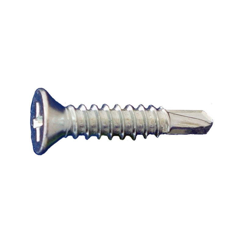 #14 x 6 inch SelfDrilling Metal Screw Phillips Flat Head Zinc Pkg 500