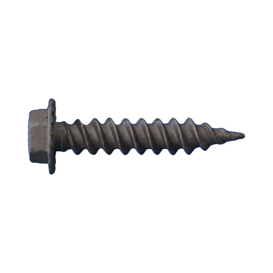 #10 x 4 inch Serrated Hex Head Sheet Metal Screw Bronze DaggerGuard Coating Pkg 1000