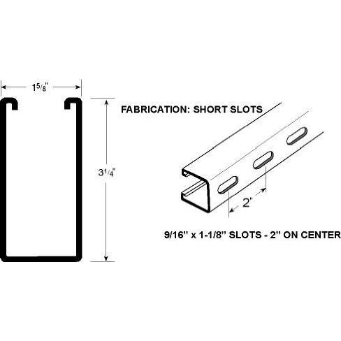 Flexstrut Short Slot Channel Dimensions