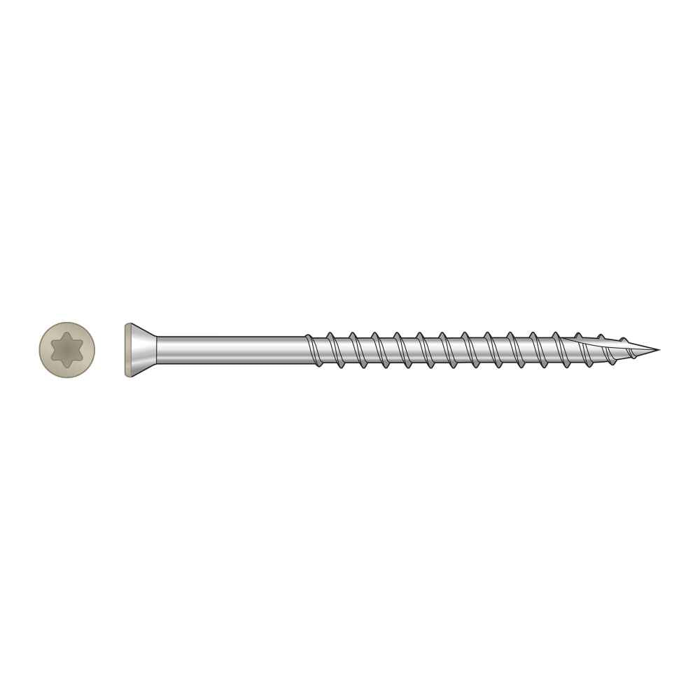 #7 x 214 inch 316 Stainless Steel T15 Trim Head Deck Screw Tan 02 Pkg 1750