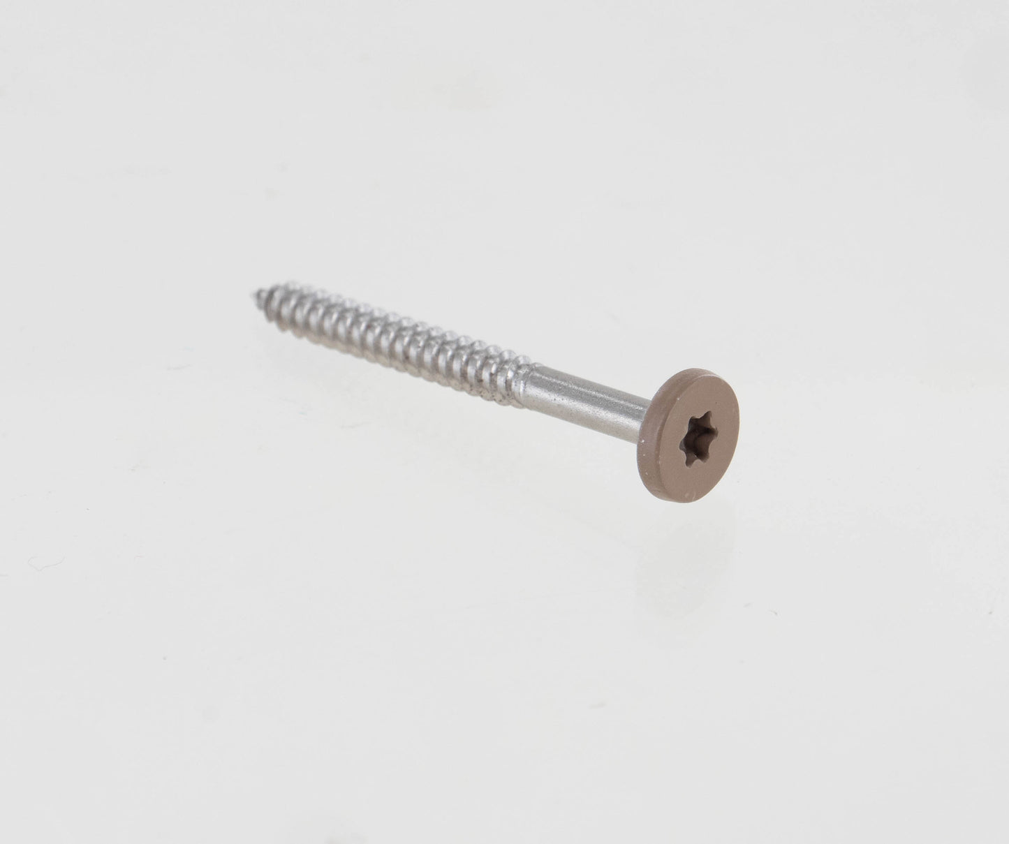 #8 x 1-3/4" Composite Fascia Screws, 316 Stainless Steel - Tan, Pkg 75