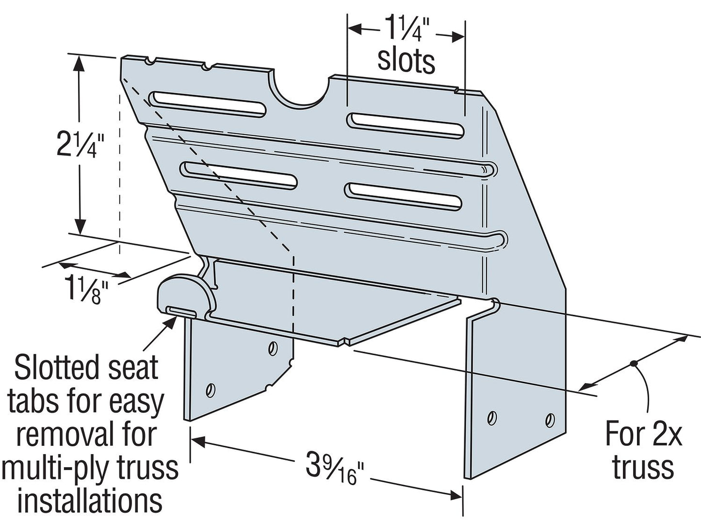 Simpson TC24 Scissor Truss Connector Callout