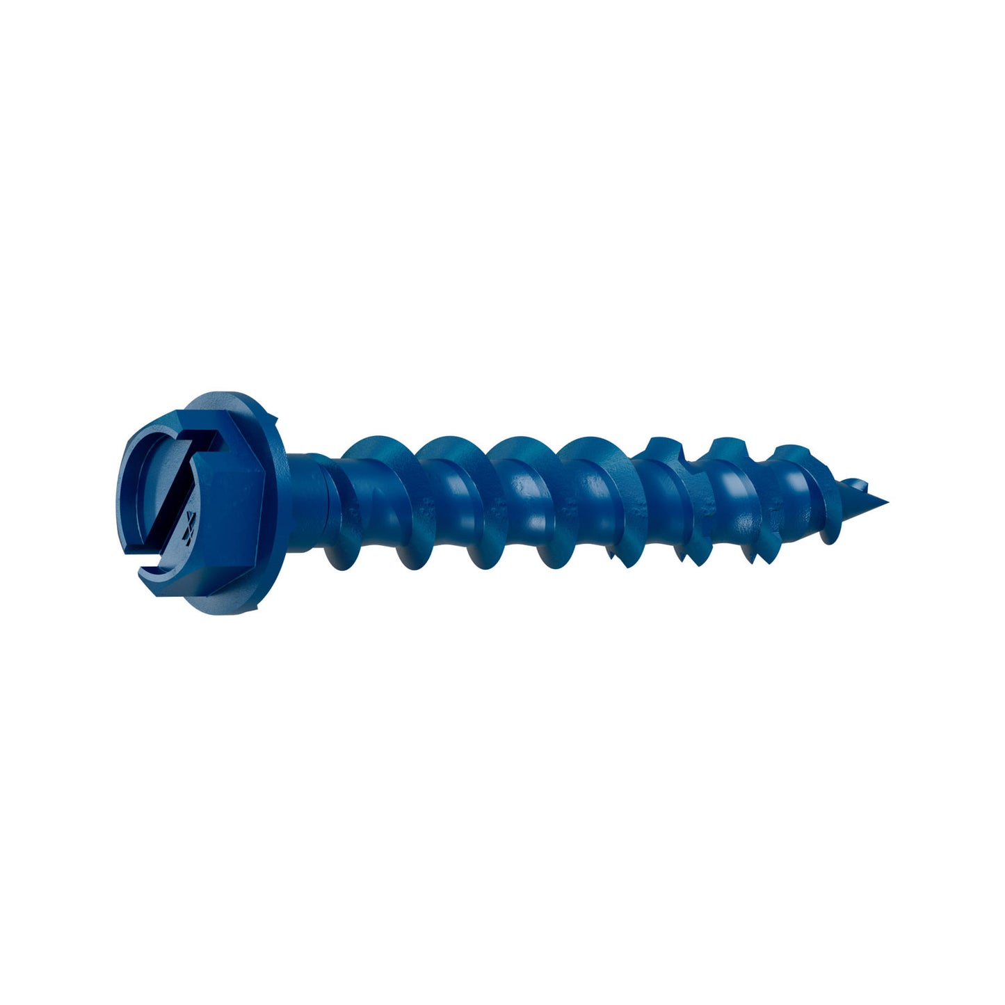 3/16" x 1-1/4" Strong-Tie Hex Head Titen Turbo Screw Anchor, Blue Zinc, Pkg 100