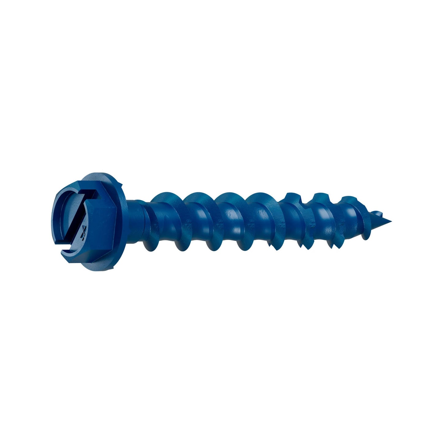 3/16" x 1-3/4" Strong-Tie Hex Head Titen Turbo Screw Anchor, Blue Zinc, Pkg 100