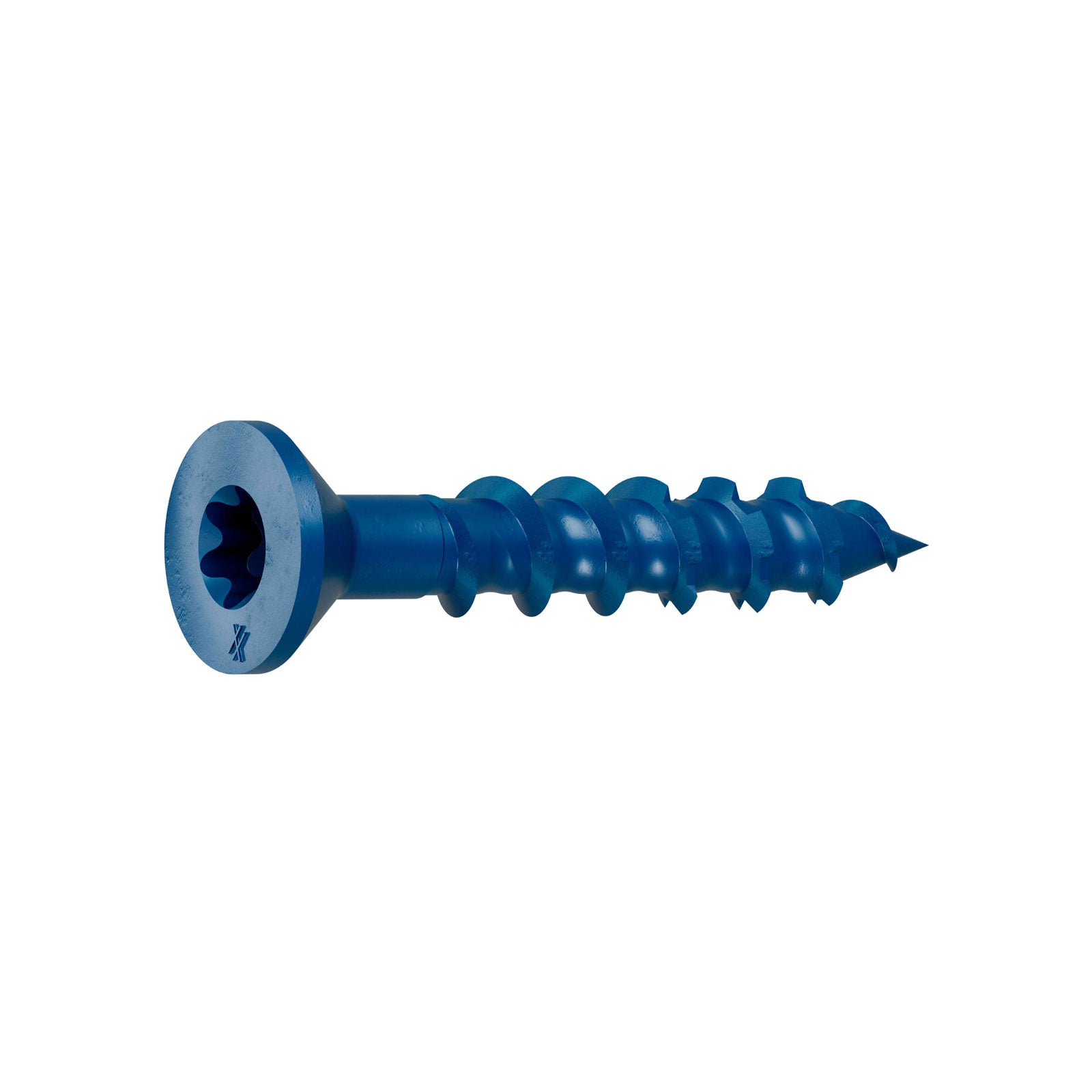 3/16" x 1-1/4" Strong-Tie Flat Head Titen Turbo Screw Anchor, Blue Zinc, Pkg 100