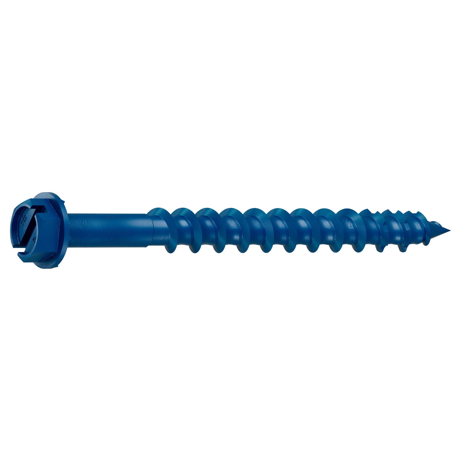 3/16" x 2-1/4" Strong-Tie Hex Head Titen Turbo Screw Anchor, Blue Zinc, Pkg 100