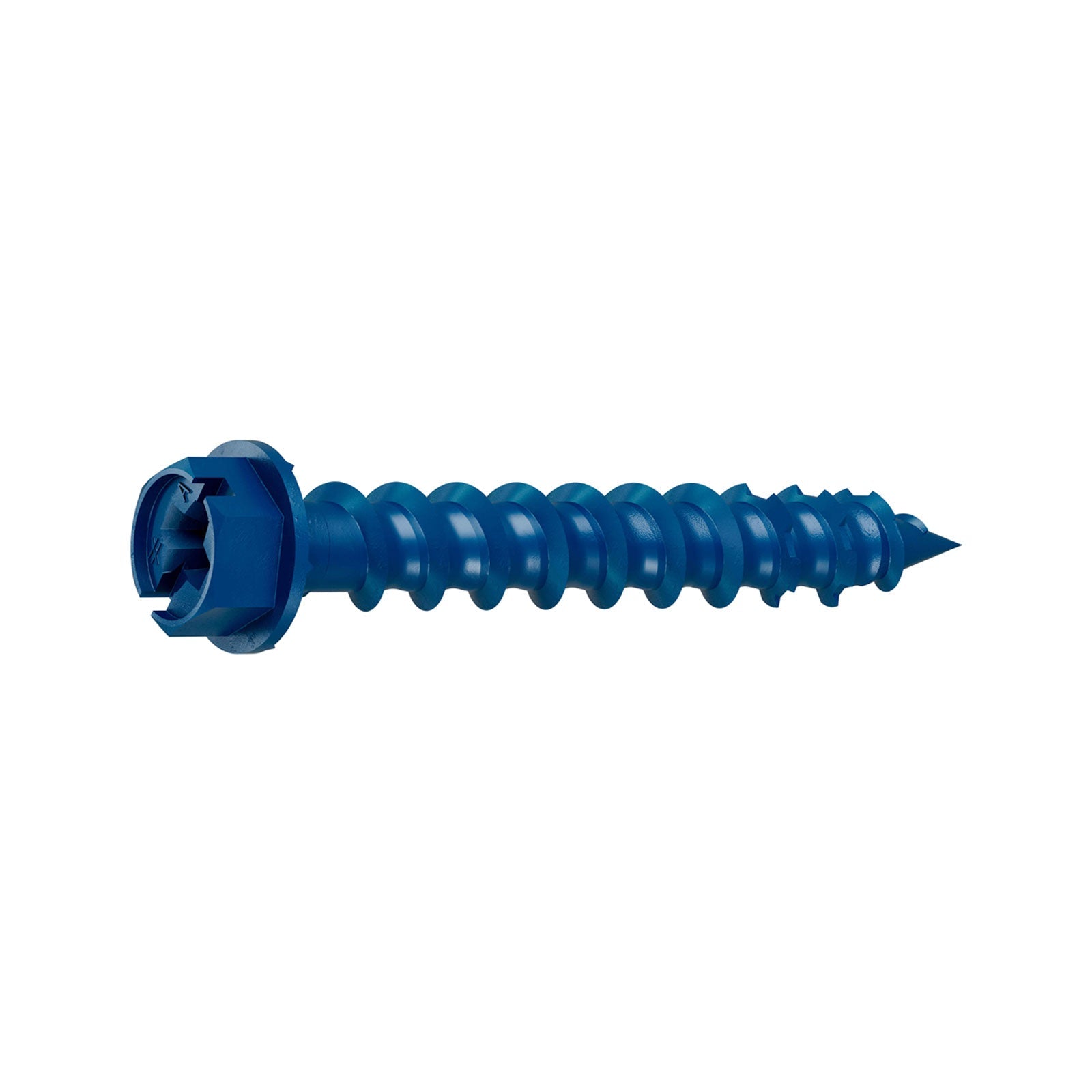 1/4"-1-3/4" Strong-Tie Hex Head Titen Turbo Screw Anchor, Blue Zinc, Pkg 75