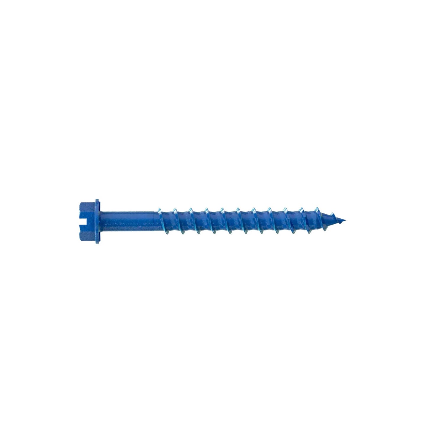 1/4"-2-1/4" Strong-Tie Hex Head Titen Turbo Screw Anchor, Blue Zinc, Pkg 100