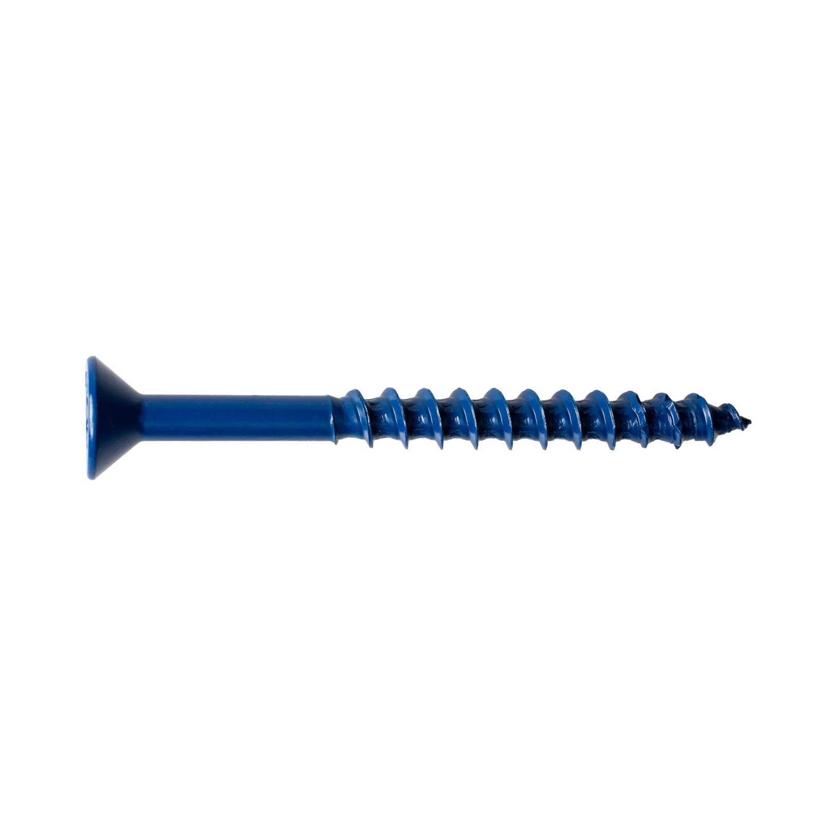 1/4"-2-3/4" Strong-Tie Flat Head Titen Turbo Screw Anchor, Blue Zinc, Pkg 100