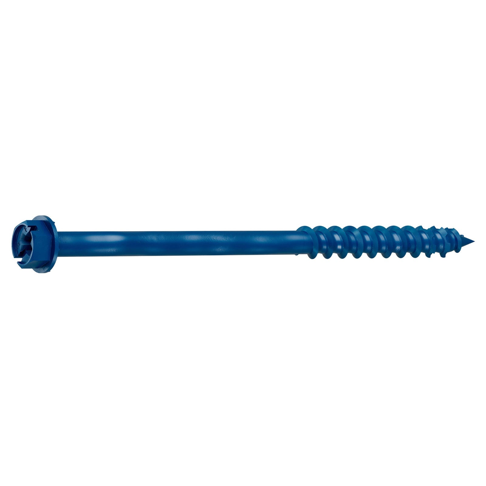 1/4" x 4" Strong-Tie Hex Head Titen Turbo Screw Anchor, Blue Zinc, Pkg 100