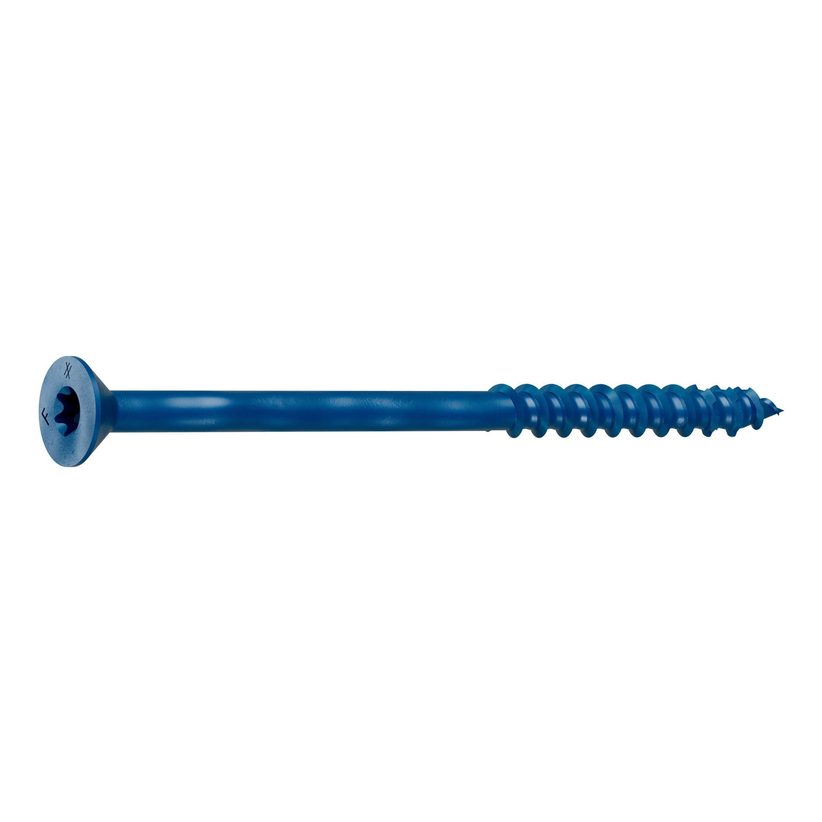 1/4" x 4" Strong-Tie Flat Head Titen Turbo Screw Anchor, Blue Zinc, Pkg 100