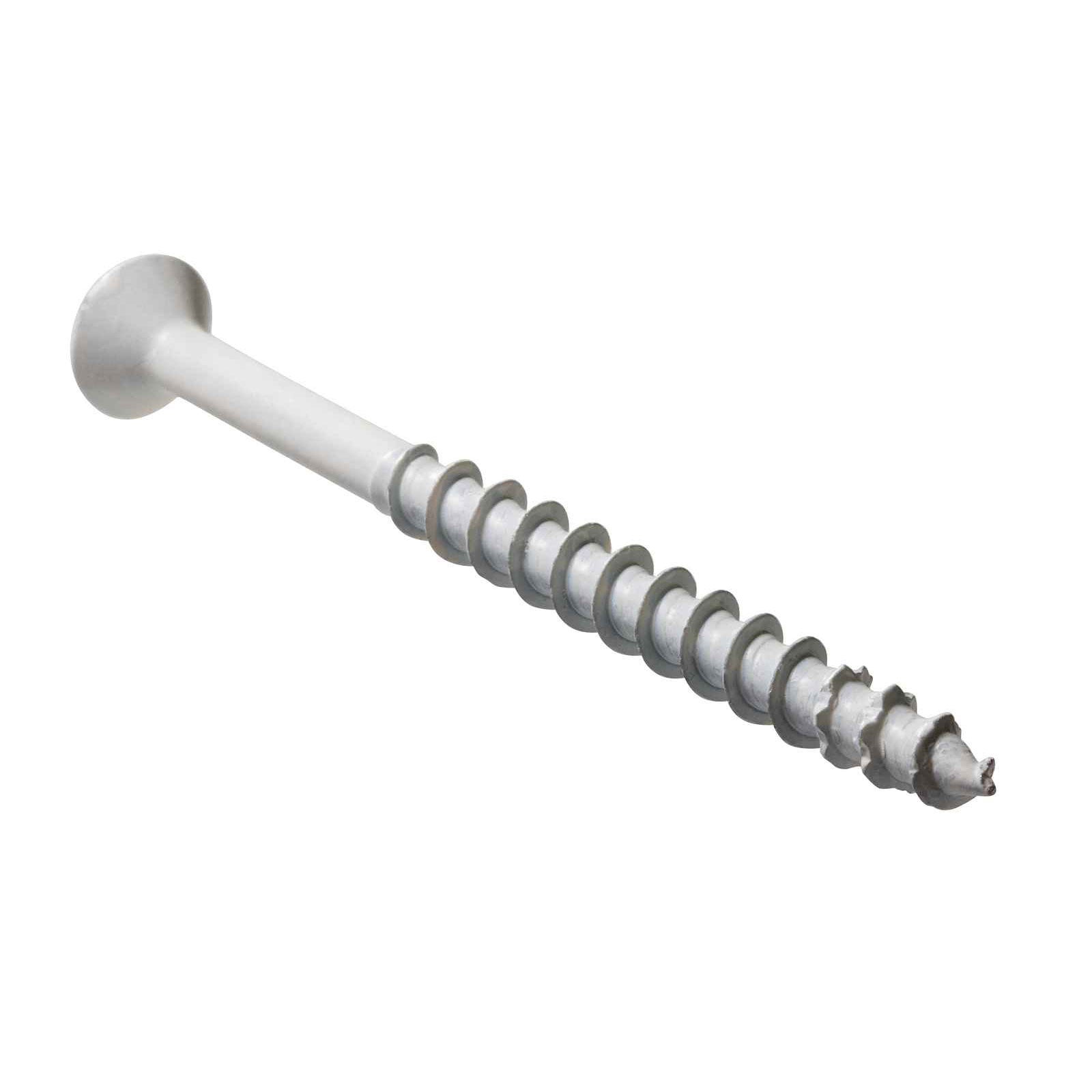 3/16" x 3-1/4" Strong-Tie Flat Head Titen Turbo Screw Anchor, White Zinc, Pkg 100