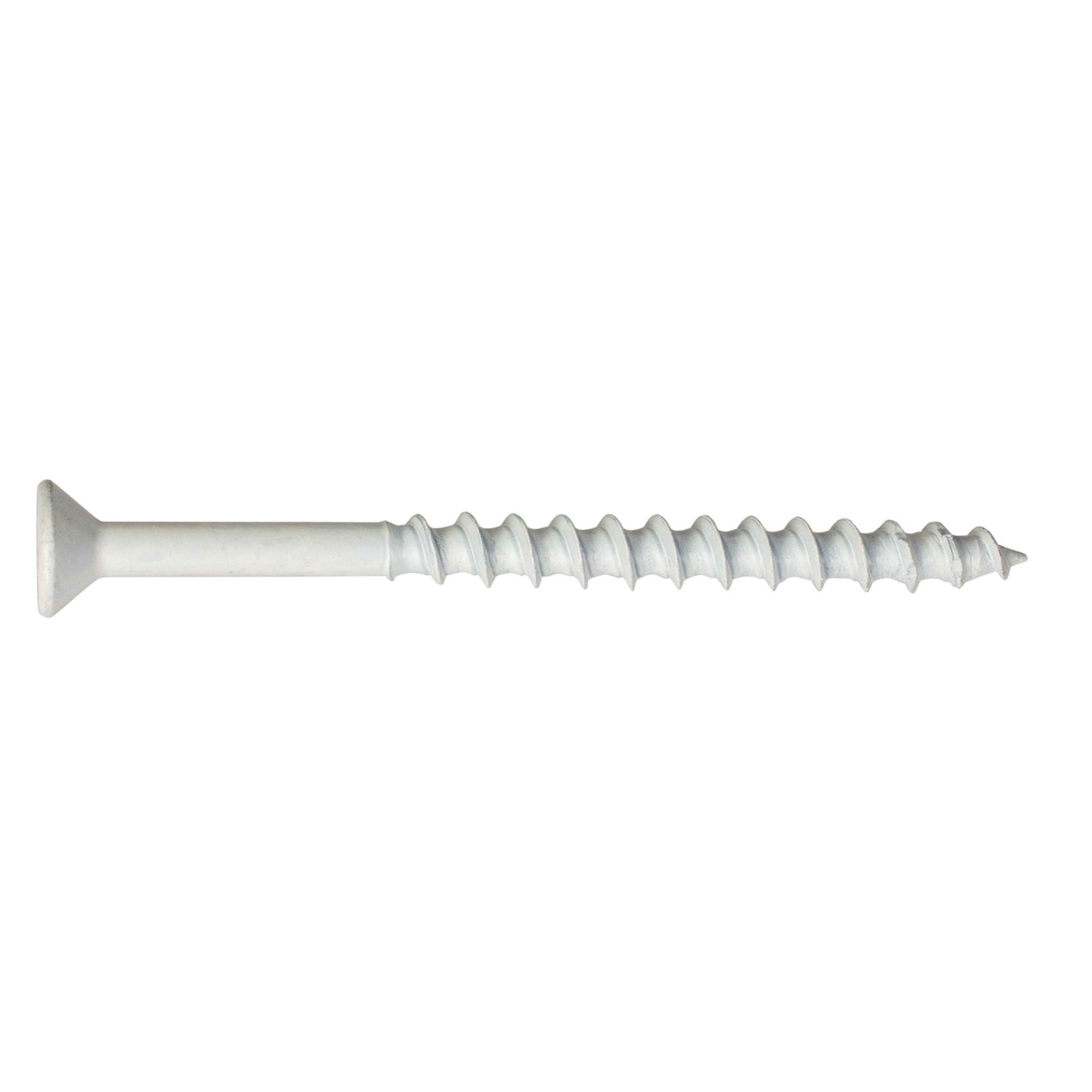 3/16" x 2-1/4" Strong-Tie Flat Head Titen Turbo Screw Anchor, White Zinc, Pkg 8