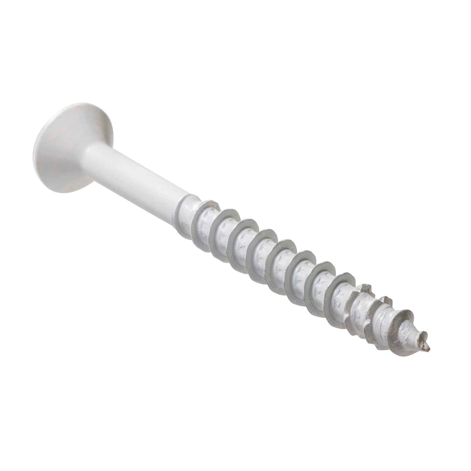 1/4" x 2-3/4" Strong-Tie Flat Head Titen Turbo Screw Anchor, White Zinc, Pkg 100