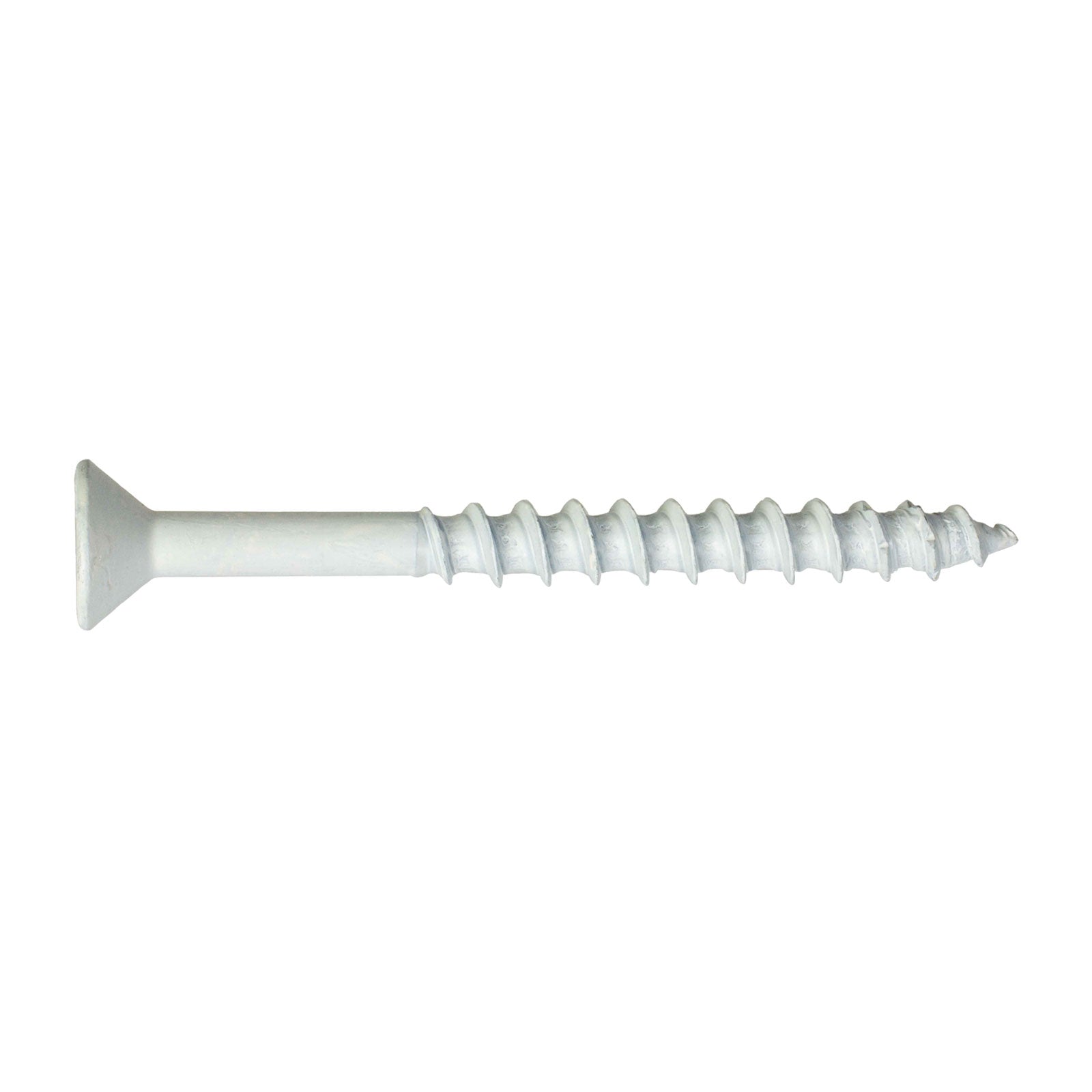 1/4" x 2-3/4" Strong-Tie Flat Head Titen Turbo Screw Anchor, White Zinc, Pkg 100