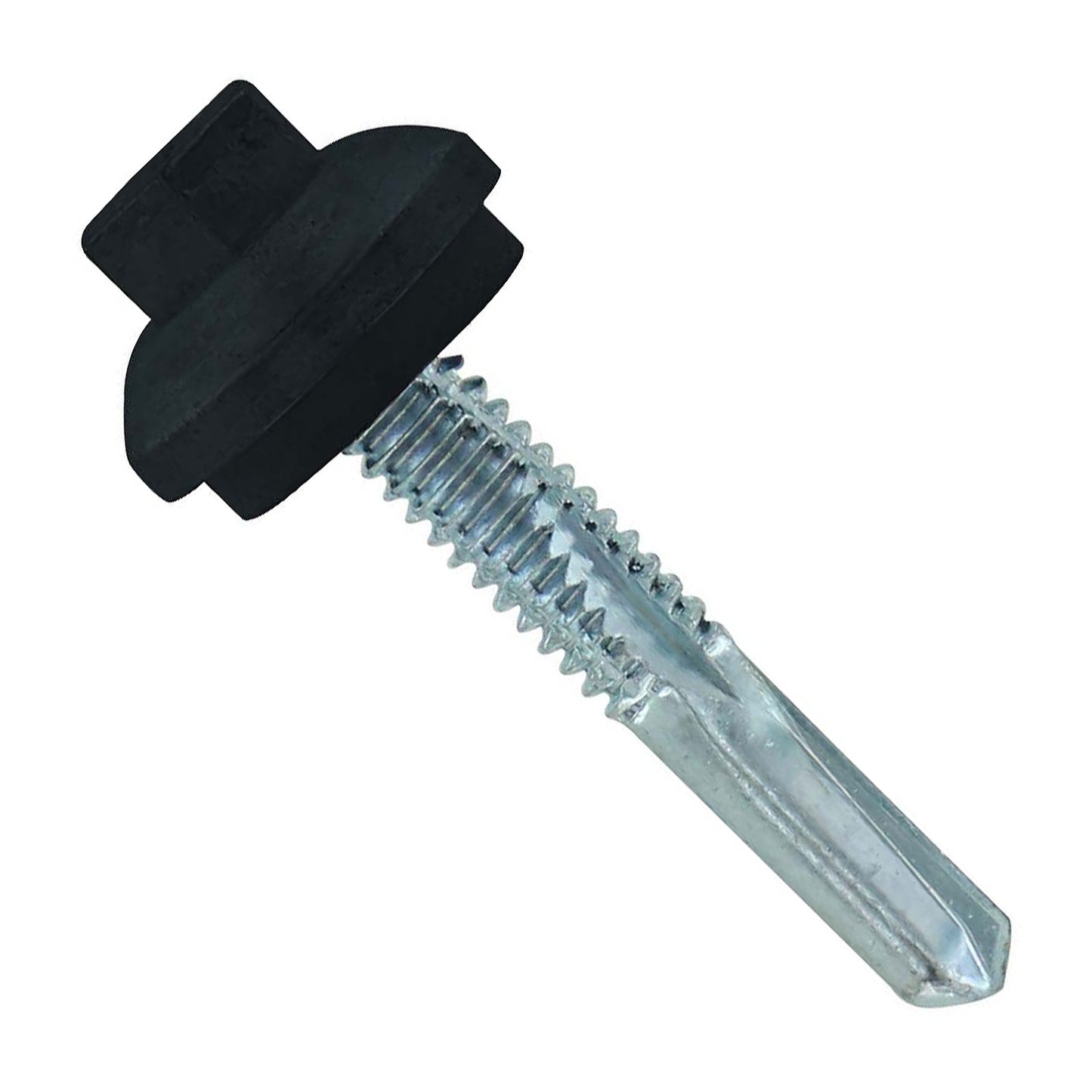 #1224 x 114 inch ZXL HG Steelbinder Metal Roofing Screw Black Pkg 250 image 1 of 2