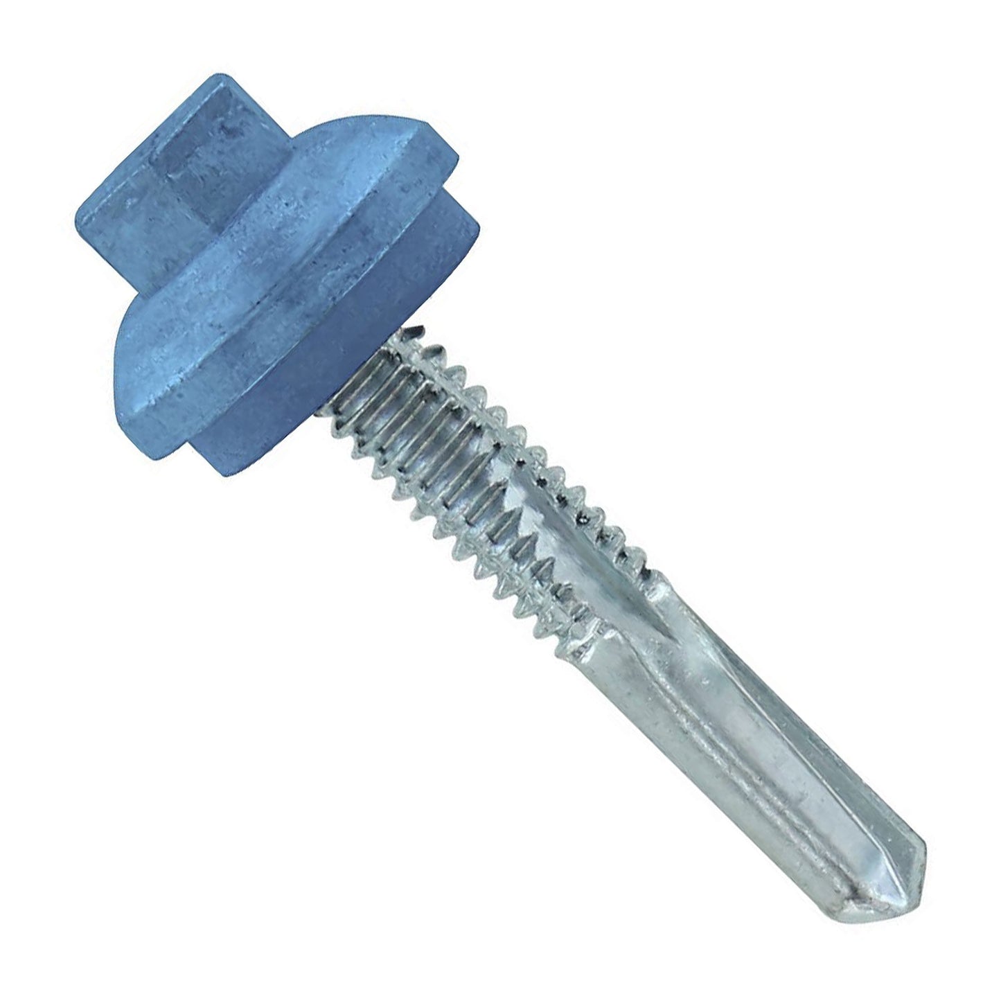 #1224 x 114 inch ZXL HG Steelbinder Metal Roofing Screw Blue Pkg 250 image 1 of 2