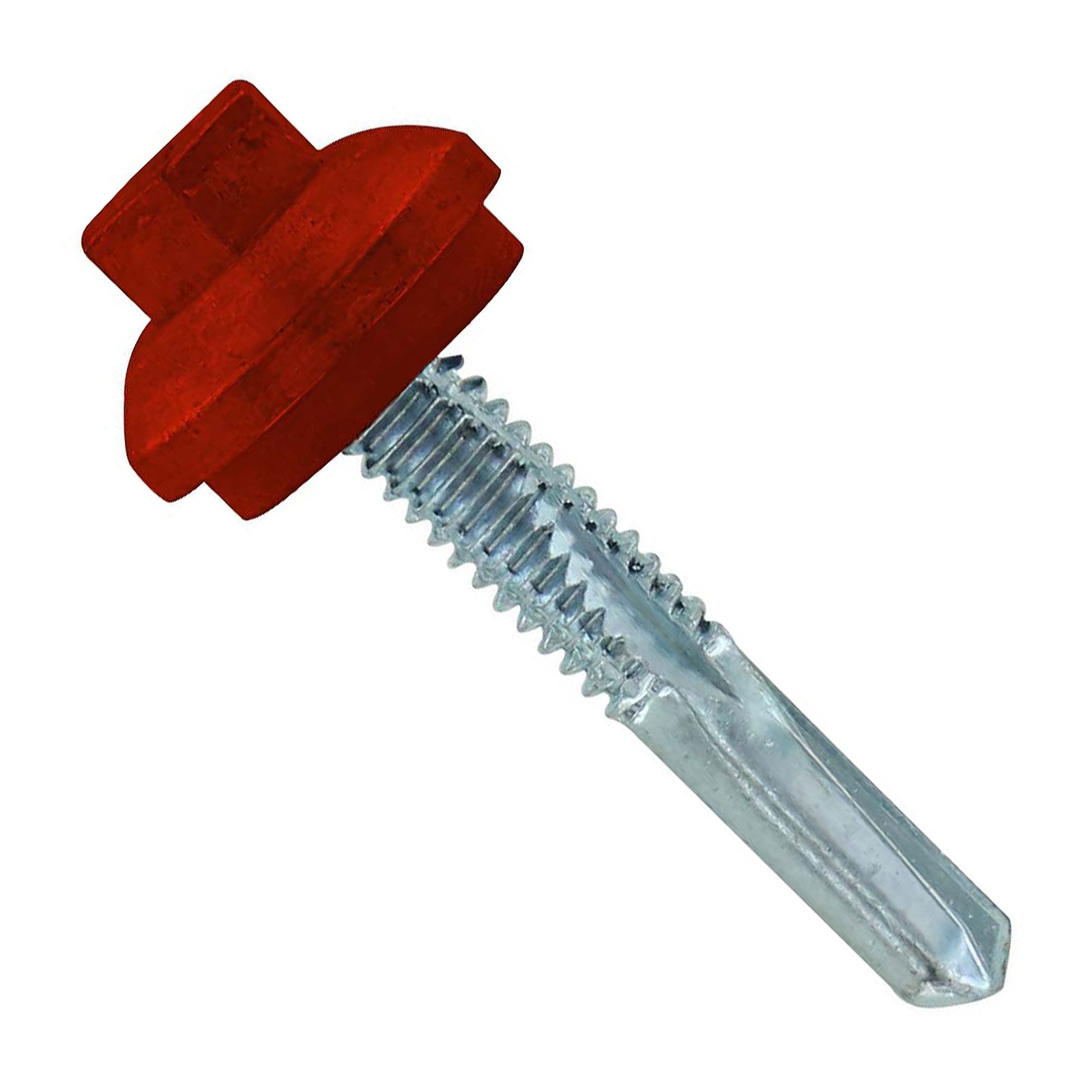 #1224 x 114 inch ZXL HG Steelbinder Metal Roofing Screw Rustic Red Pkg 250 image 1 of 2