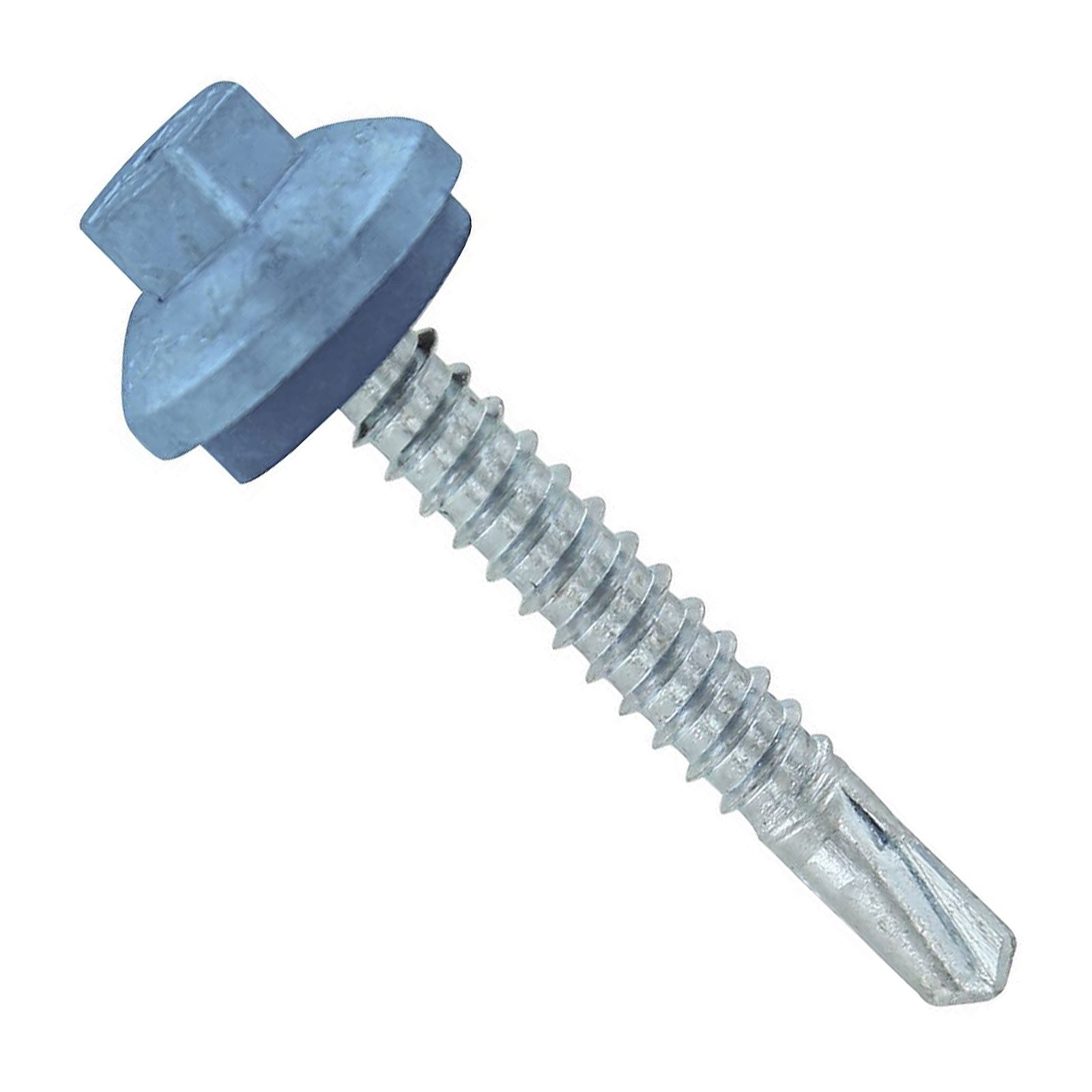 #12 x 112 inch ZXL Steelbinder Metal Roofing Screw Blue Pkg 250