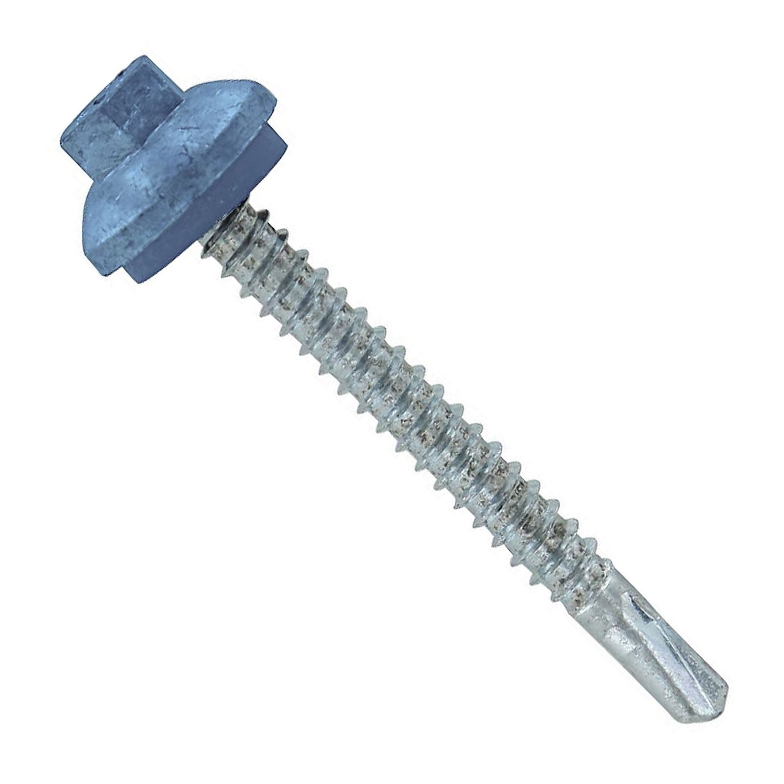 #12 x 2 inch ZXL Steelbinder Metal Roofing Screw Blue Pkg 250