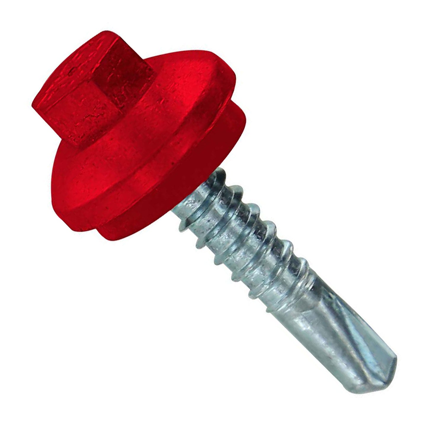 #12 x 1 inch ZXL Steelbinder Metal Roofing Screw Crimson Pkg 250