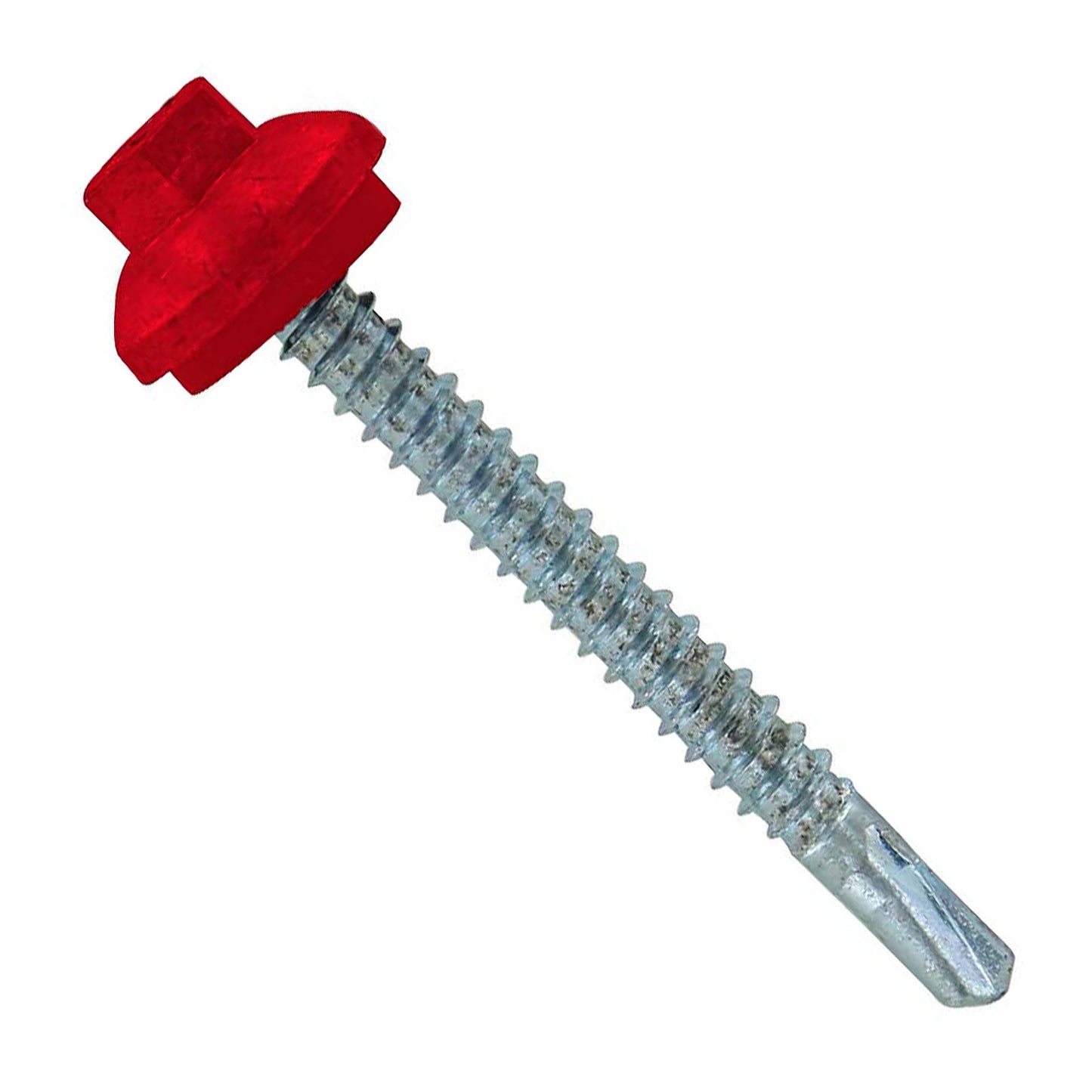 #12 x 2 inch ZXL Steelbinder Metal Roofing Screw Crimson Pkg 250