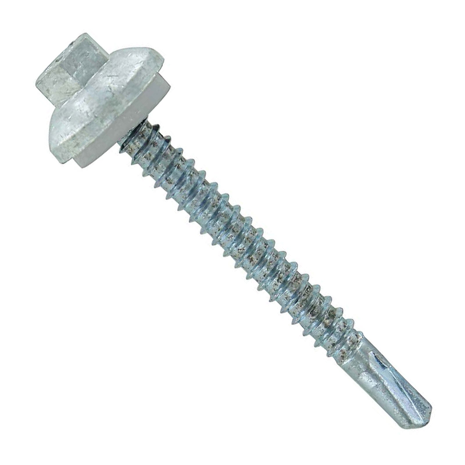 #12 x 2 inch ZXL Steelbinder Metal Roofing Screw Light Gray Pkg 250