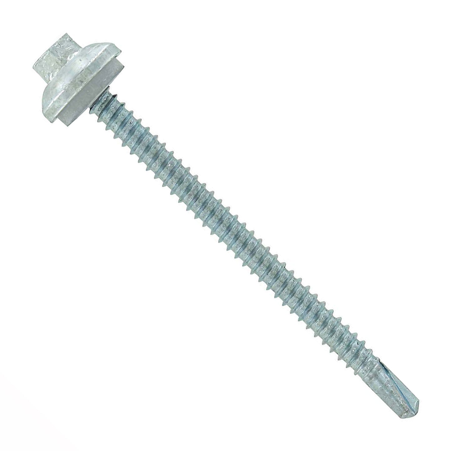 #12 x 3 inch ZXL Steelbinder Metal Roofing Screw Light Gray Pkg 250