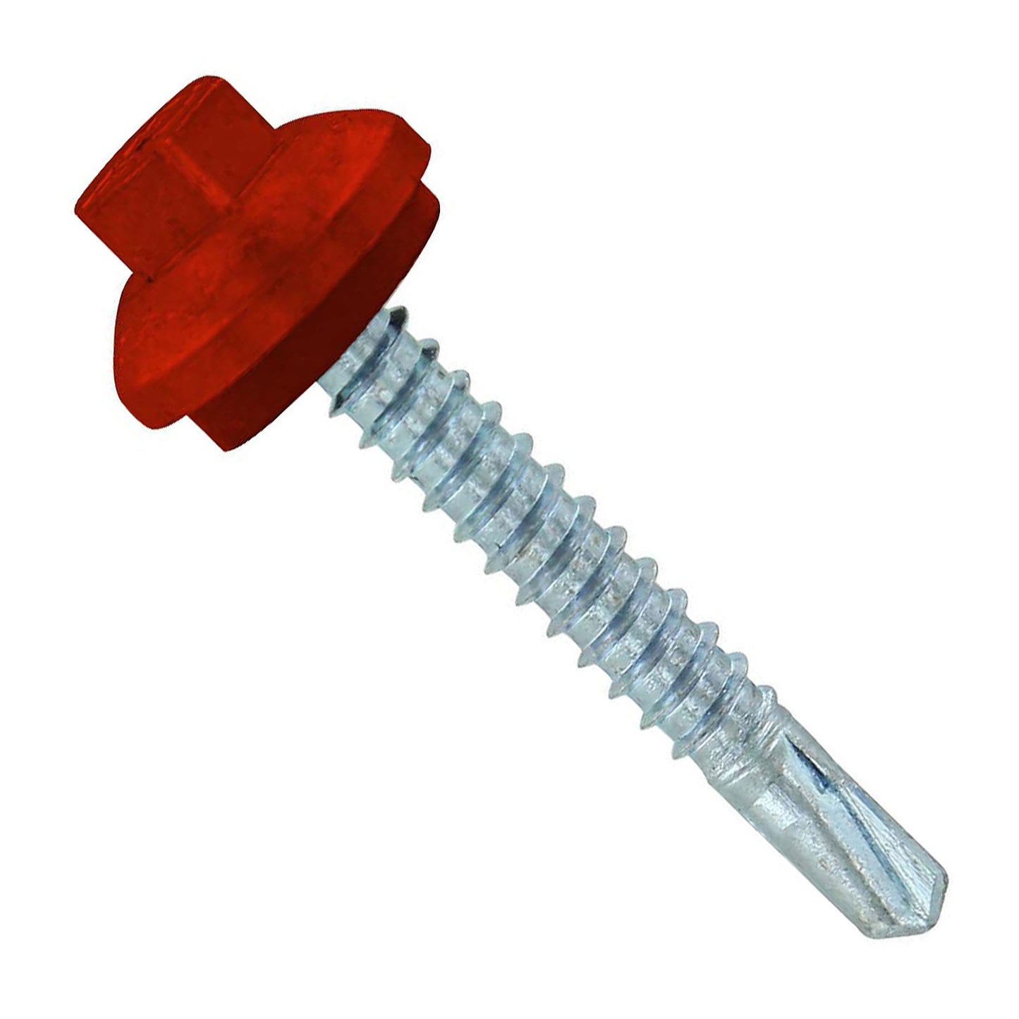 #12 x 112 inch ZXL Steelbinder Metal Roofing Screw Rustic Red Pkg 250