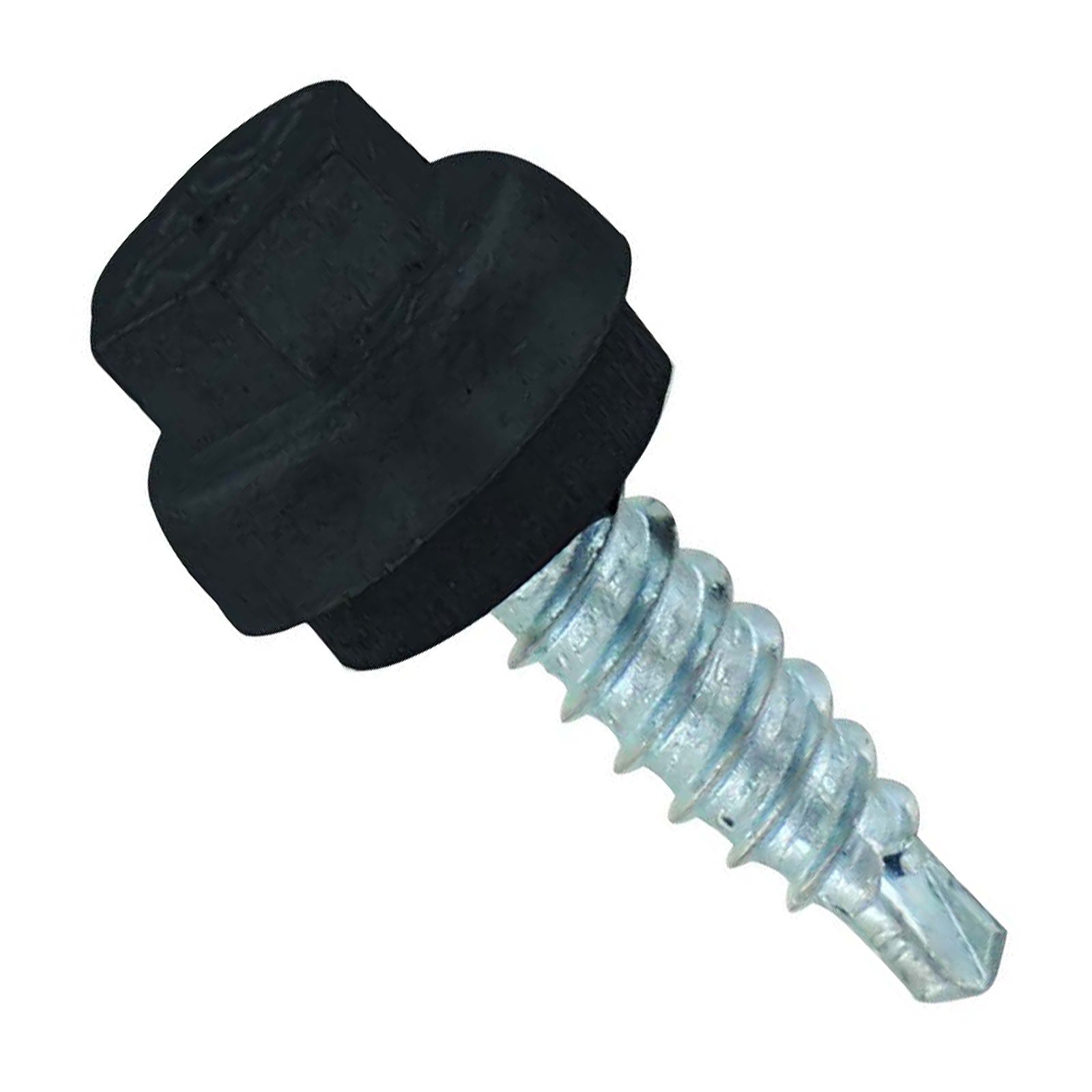 #12 x 3/4 inch ZXL Woodbinder Metal Roofing Stitch Screw Black Pkg 250 image 1 of 2