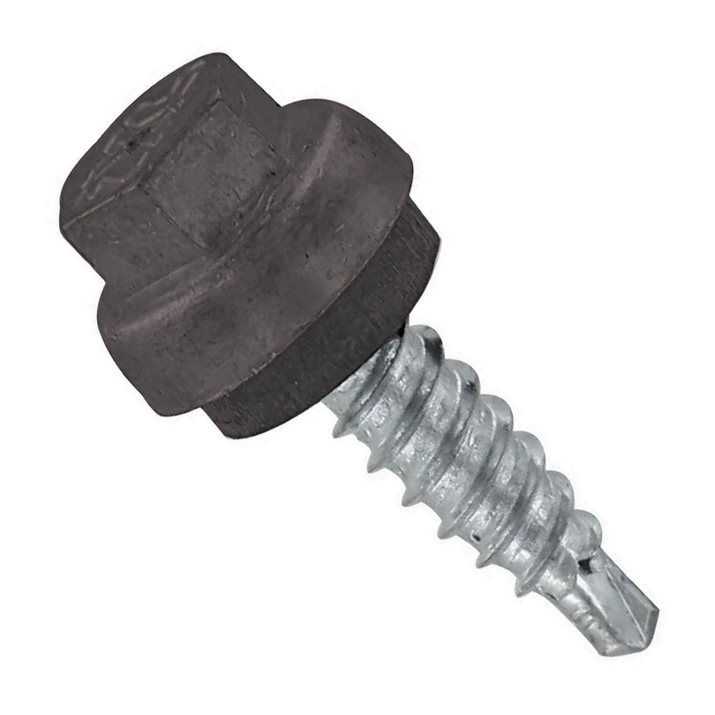 #12 x 3/4 inch ZXL Woodbinder Metal Roofing Stitch Screw Charcoal Gray Pkg 250 image 1 of 2