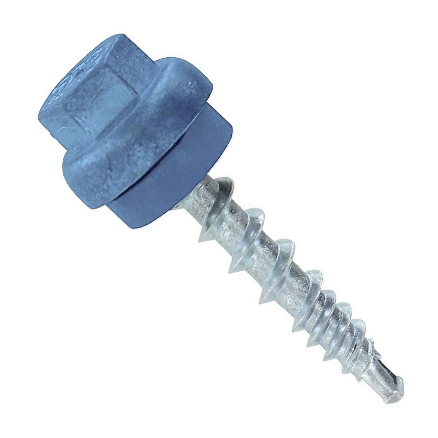 #10 x 1 inch ZXL Woodbinder Metal Roofing Screw Blue Pkg 250