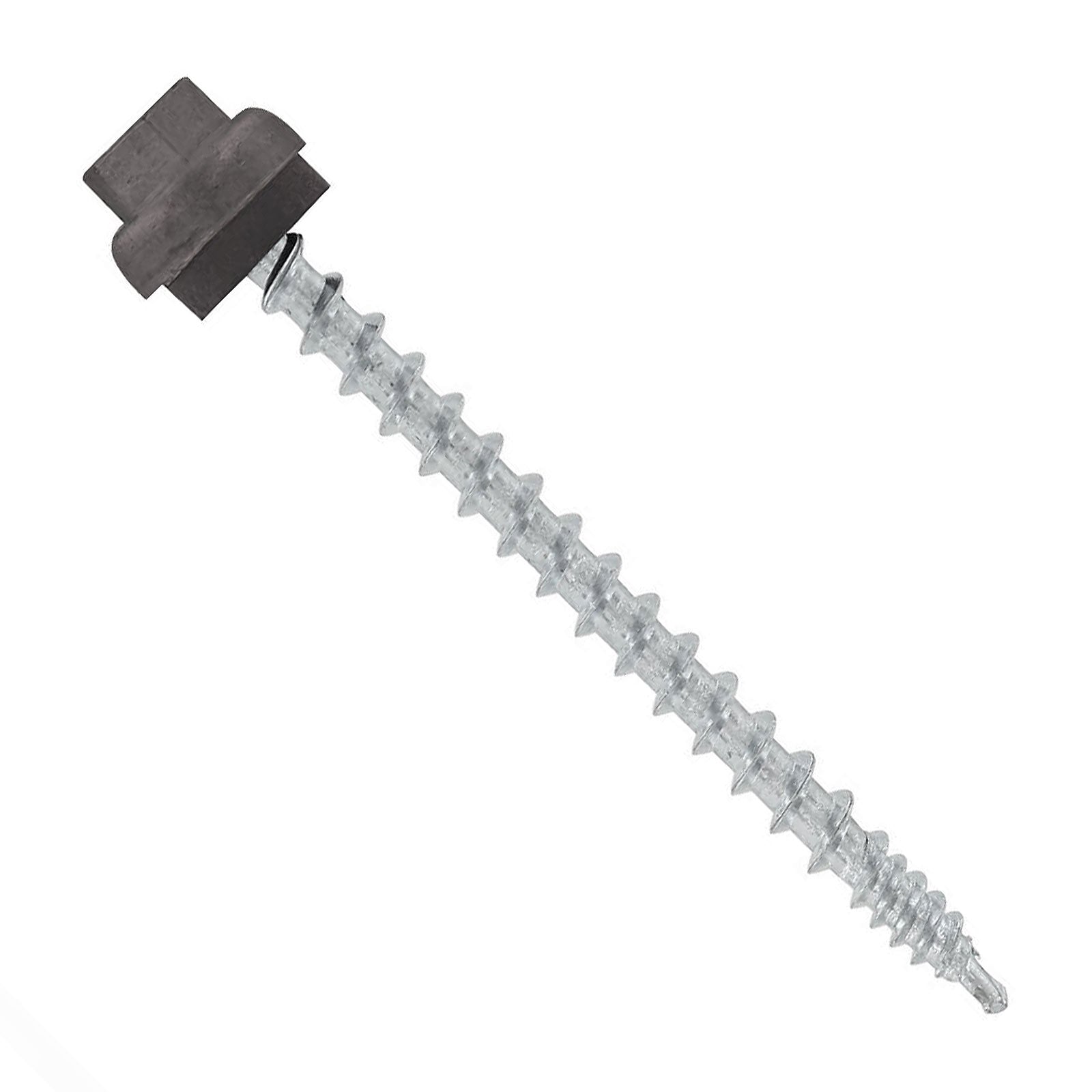 #10 x 212 inch ZXL Woodbinder Metal Roofing Screw Charcoal Gray Pkg 250