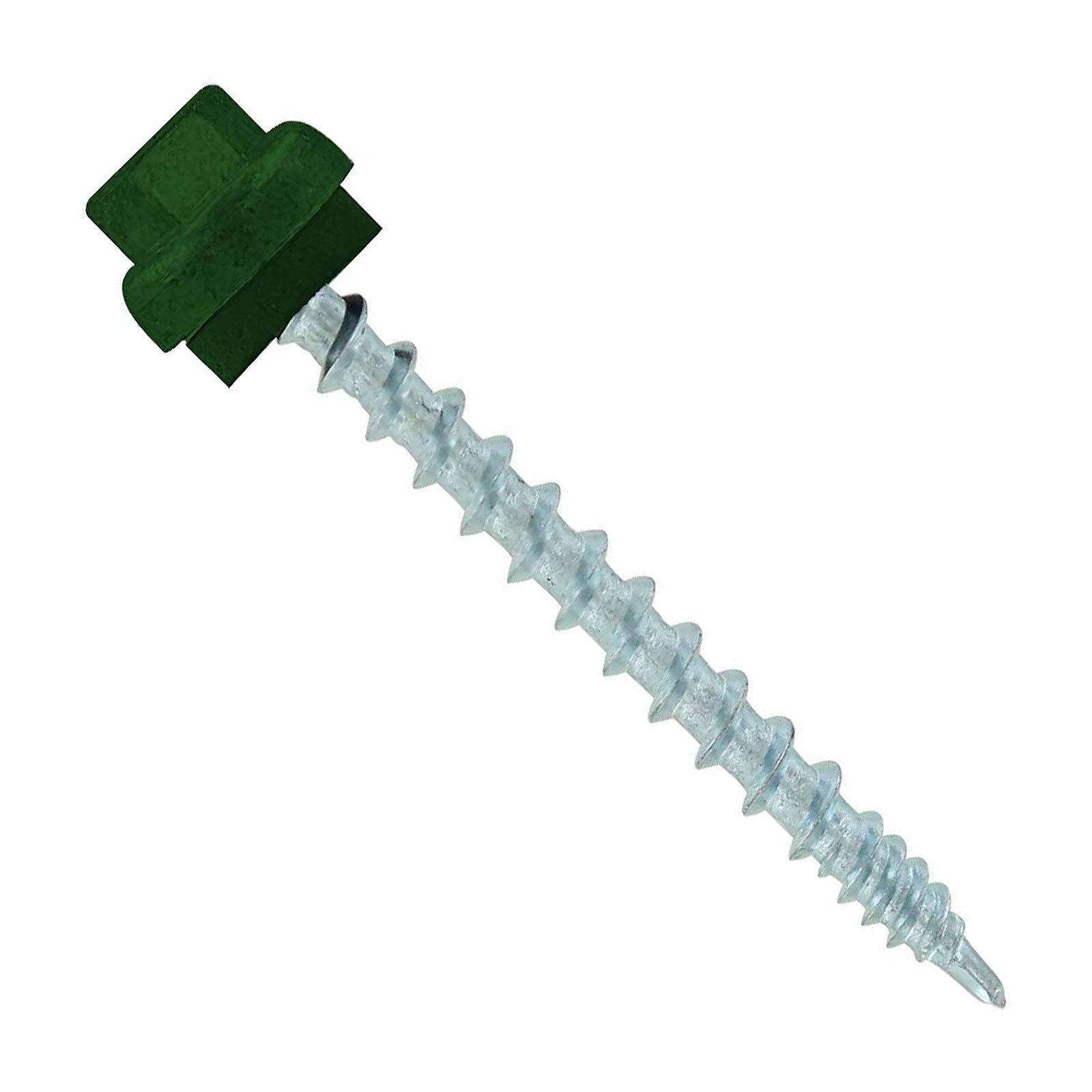 #10 x 2 inch ZXL Woodbinder Metal Roofing Screw Forest Green Pkg 250