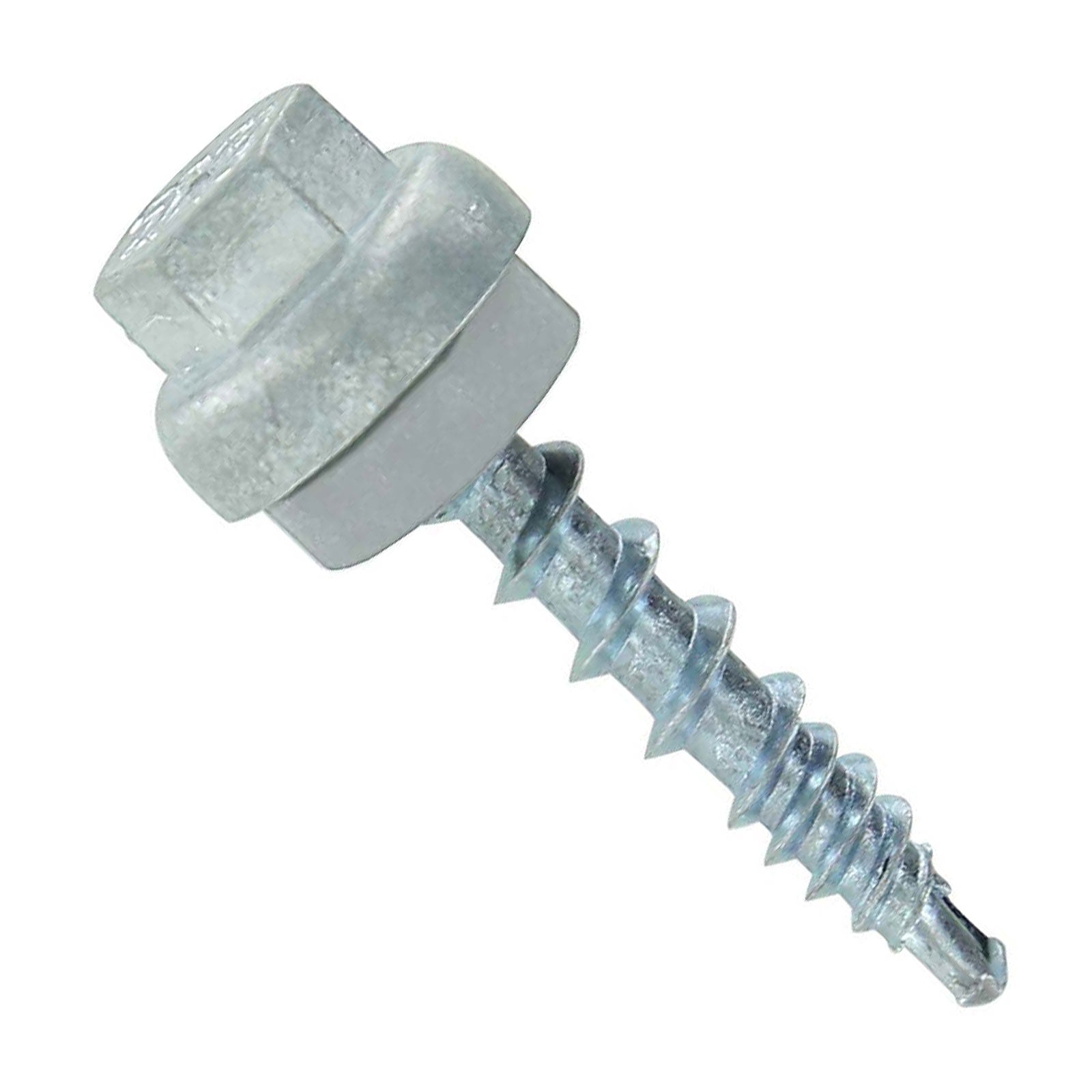 #10 x 1 inch ZXL Woodbinder Metal Roofing Screw Light Gray Pkg 250