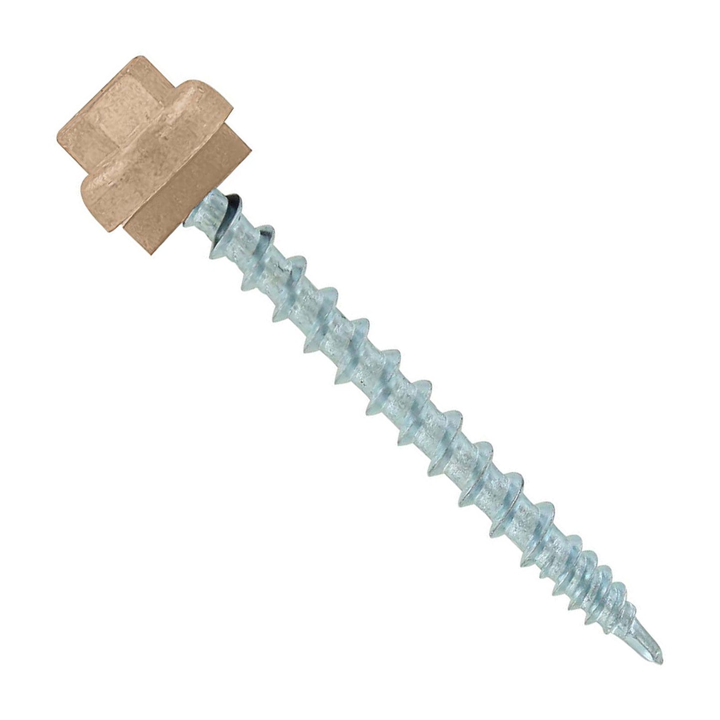 #10 x 2 inch ZXL Woodbinder Metal Roofing Screw Tan Pkg 250