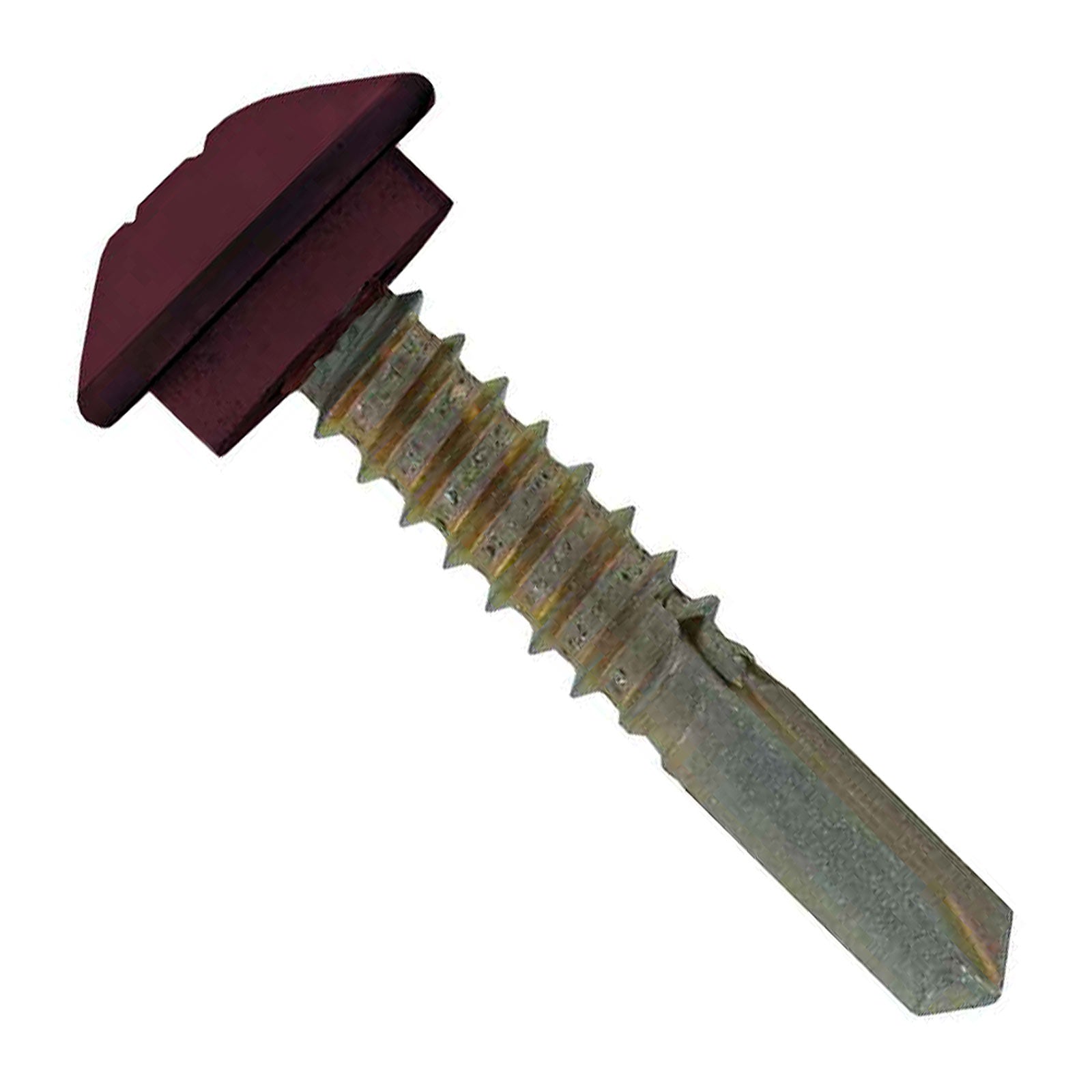 #1214 x 114 inch Eclipse Steelbinder Metal Roofing Screw Burgundy Pkg 250