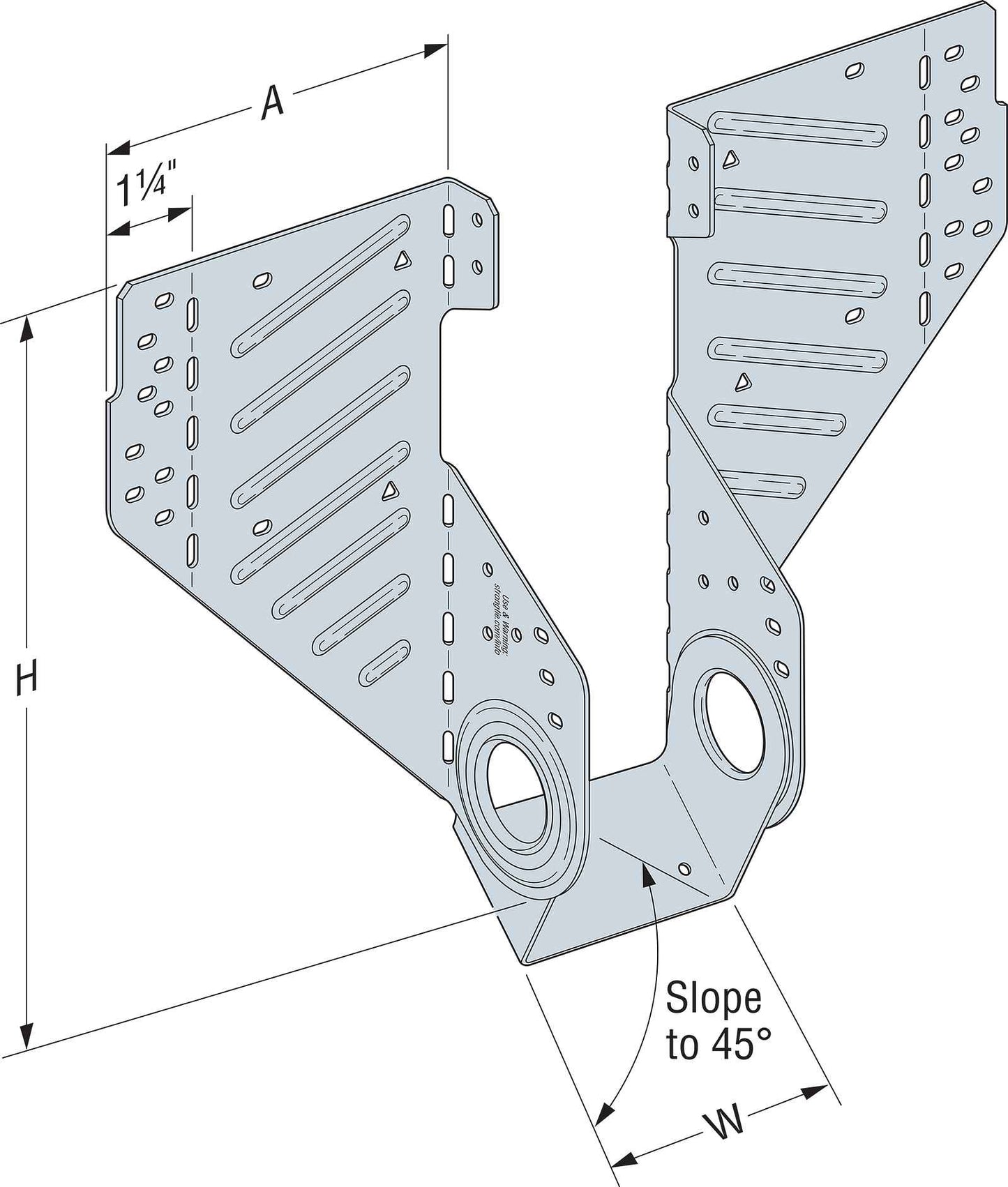 Simpson LSSR28Z Field Adjustable Rafter Hanger - ZMAX Finish