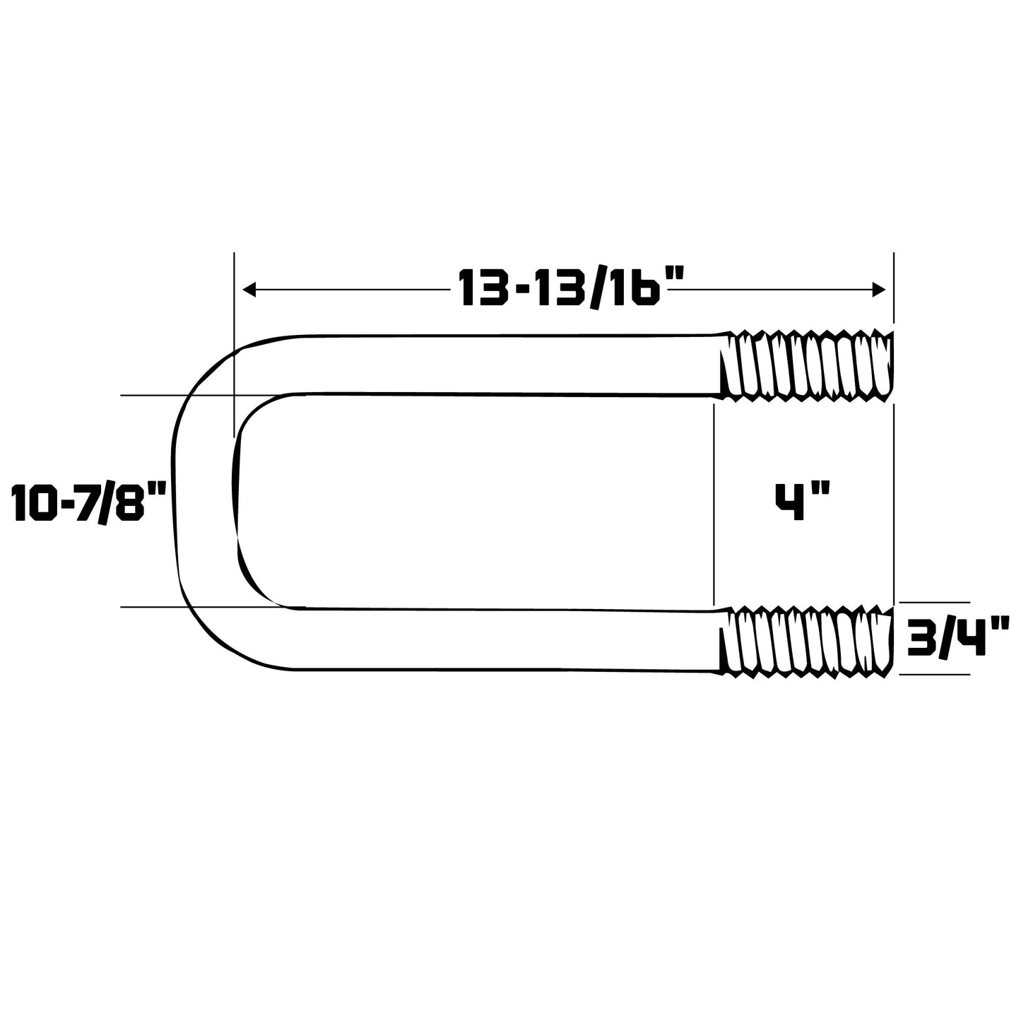 10" Galvanized U Bolt Pipe Bolt